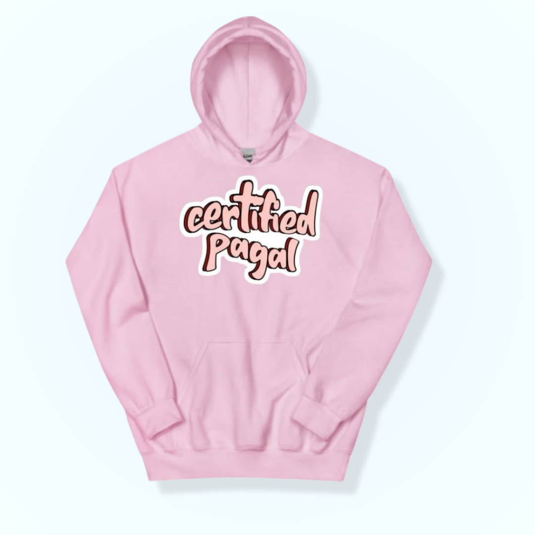 Certified Pagal Pink Hoodie
